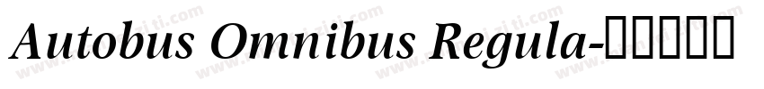 Autobus Omnibus Regula字体转换